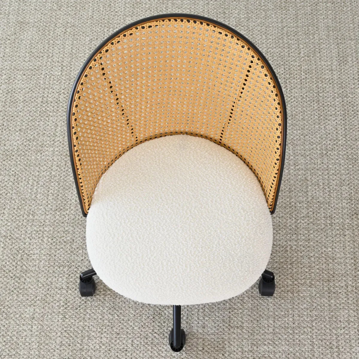 Jules Rattan Swival Adjustable Office Chair (1-Piece)