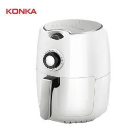 KONKA Electric Air Fryer No Oil White 2.2L Health Deep Fryer 7 Modes Cooker Easy to Clean for Potatoes Pizza Chicken 1-2 Persons