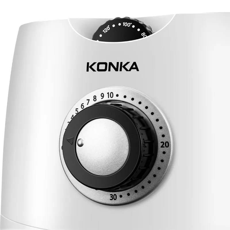 KONKA Electric Air Fryer No Oil White 2.2L Health Deep Fryer 7 Modes Cooker Easy to Clean for Potatoes Pizza Chicken 1-2 Persons