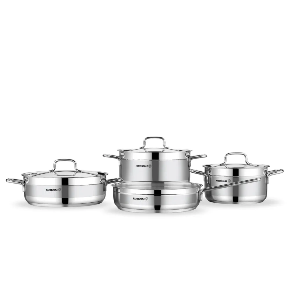 Korkmaz Alfaron 7 pcs  Induction Base Cookware Set