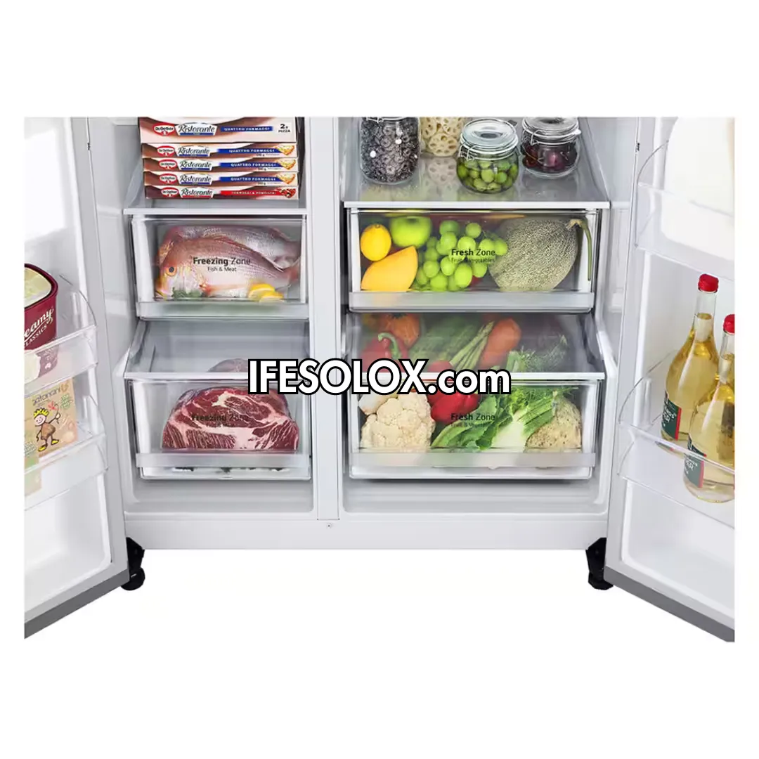 LG GC-B257SLWL 655L Smart Inverter Side By Side Double Door Refrigerator with WiFi & AI Assistant - Brand New
