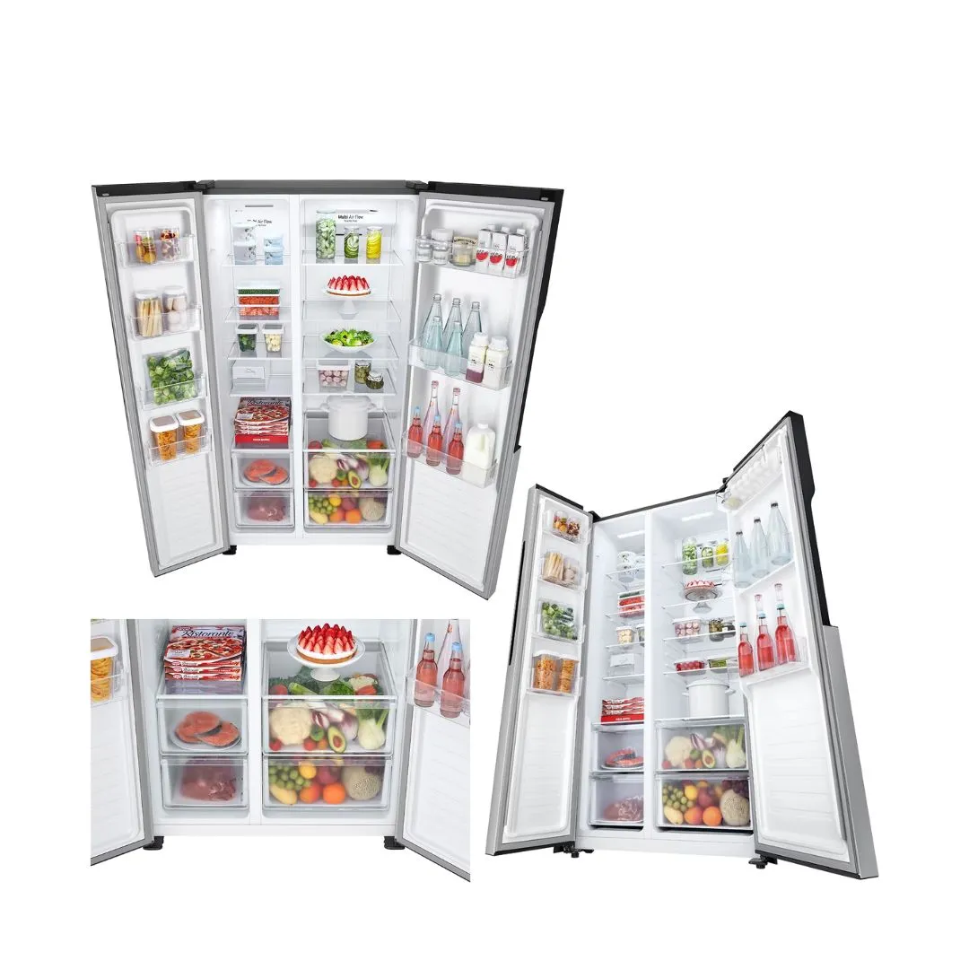 LG GC-B507PQAM 508L Side-by-Side Fridge in Silver Finish