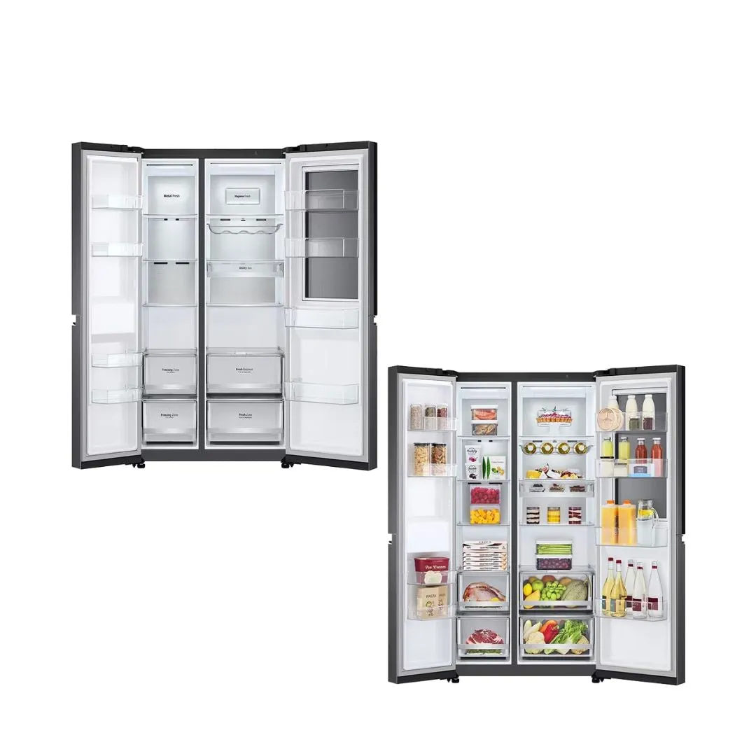 LG GC-V257CQFW 655L Side by Side Fridge in Matte Black Finish