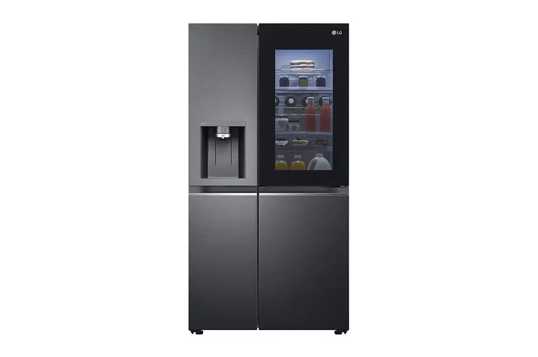 LG GL-X257AMCX 635 L Frost-Free Inverter Wi-Fi InstaView Door In Door UVnano Side-By-Side Refrigerator with Water Dispenser (Matte Glass, Door Cooling  with Hygiene Fresh)