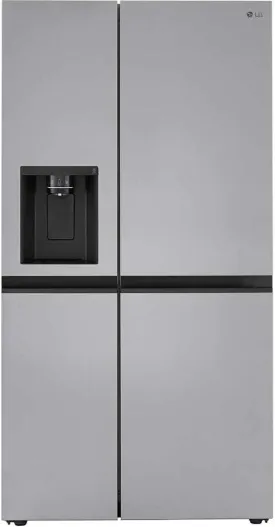 LG LRSXS2706S 36 Inch Freestanding Side by Side Refrigerator with 27.16 Cu. Ft. Total Capacity, Interior Display Controls, Door Cooling , Smooth Touch Ice Dispenser, SpacePlus™ Ice Maker, and ENERGY STAR® Certified: PrintProof™ Stainless Steel