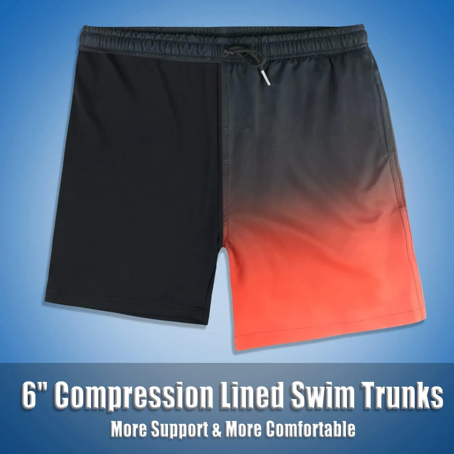 LUCOWEE Boys Swim Bathing Trunks Soft Compression Liner no-Chafing Swimming Shorts Quick Dry Light UPF 50  Quality Swimsuit