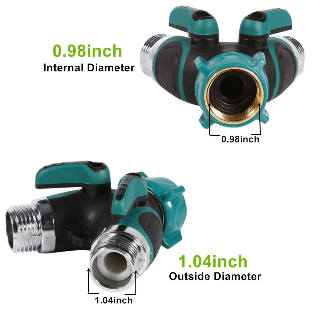 Metal Garden 2 Way Y Hose Connector Hose Splitter