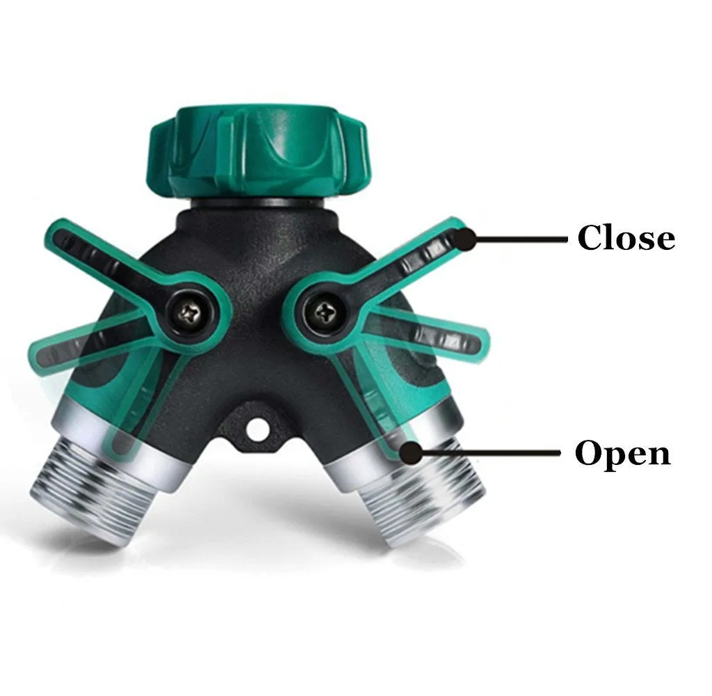 Metal Garden 2 Way Y Hose Connector Hose Splitter