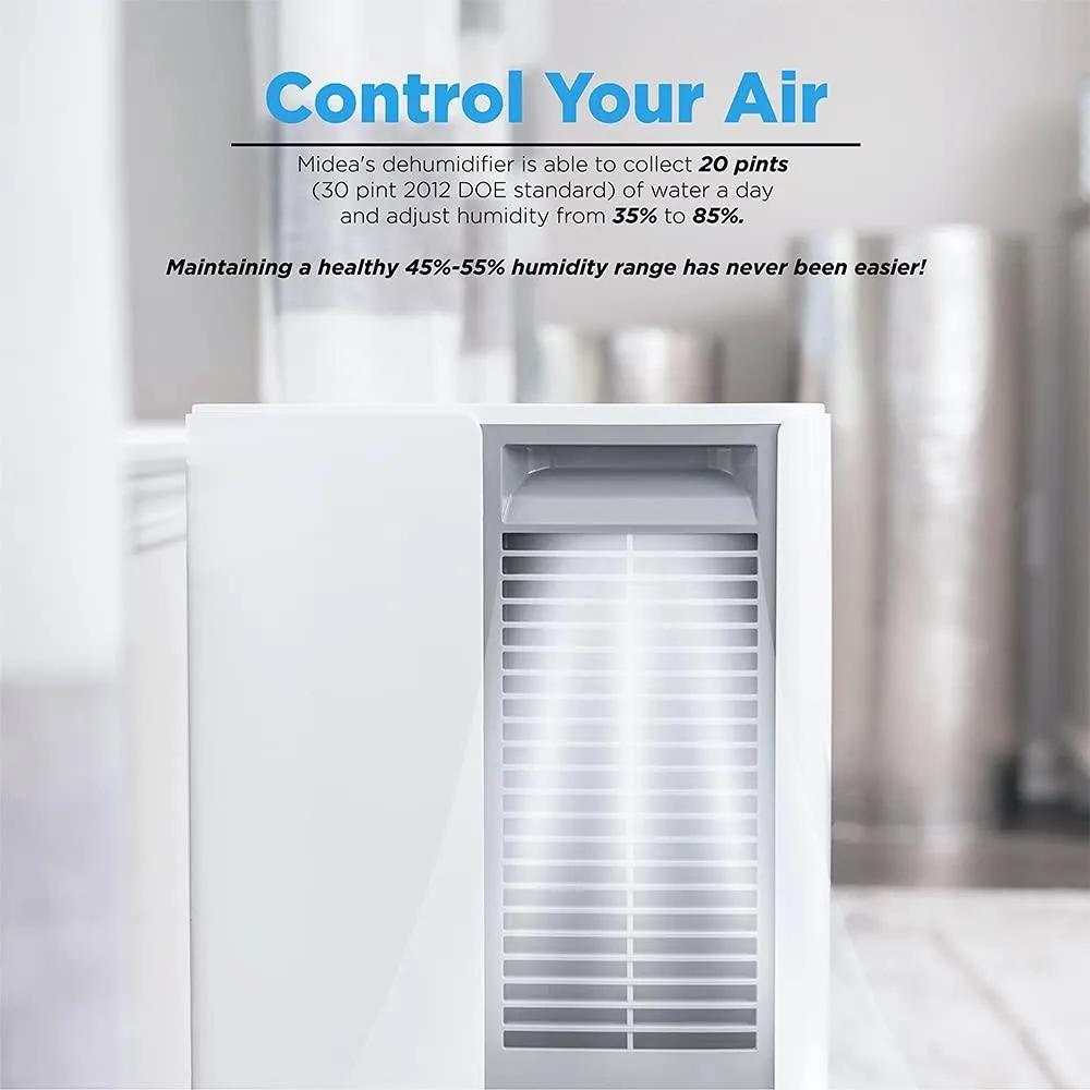 Midea 4,500 Sq. Ft. Energy Star Certified WiFi Enabled Dehumidifier With Reusable Air Filter