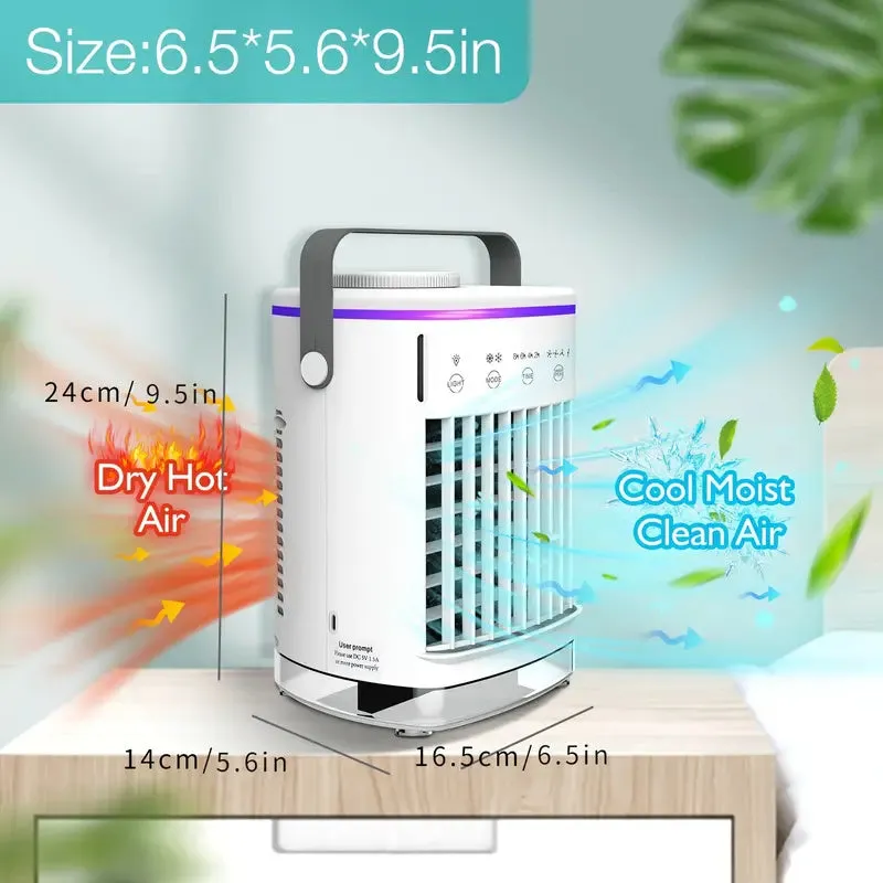 Mini Portable Air Conditioner 4Speed Cooling Fan Office Bedroom Humidifier Home Air Coolier 10 Timers