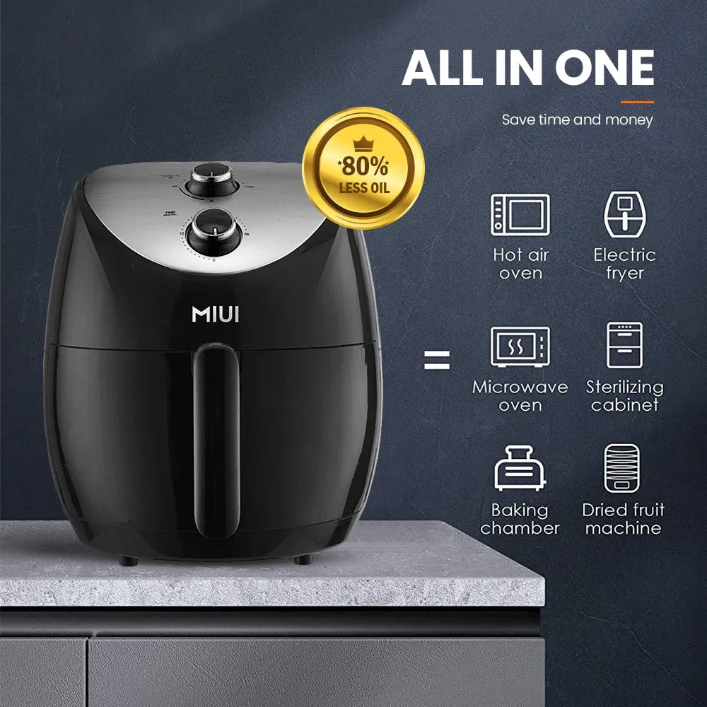 MIUI 5L/5.6QT Air Fryer with Mechanical Control, Hot Electric Oven Oilless Cooker wtih Large Capacity for Whole Chicken, 2022New