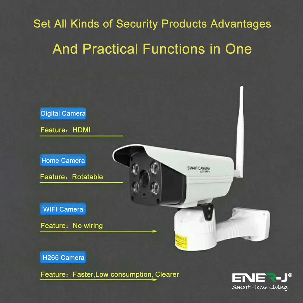 Movable Outdoor Wireless WiFi 1080P IP Camera, 255 Degrees Horizontally, 60 Degrees Up and Down