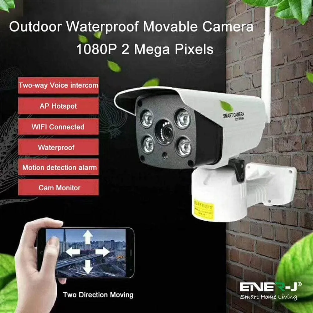 Movable Outdoor Wireless WiFi 1080P IP Camera, 255 Degrees Horizontally, 60 Degrees Up and Down