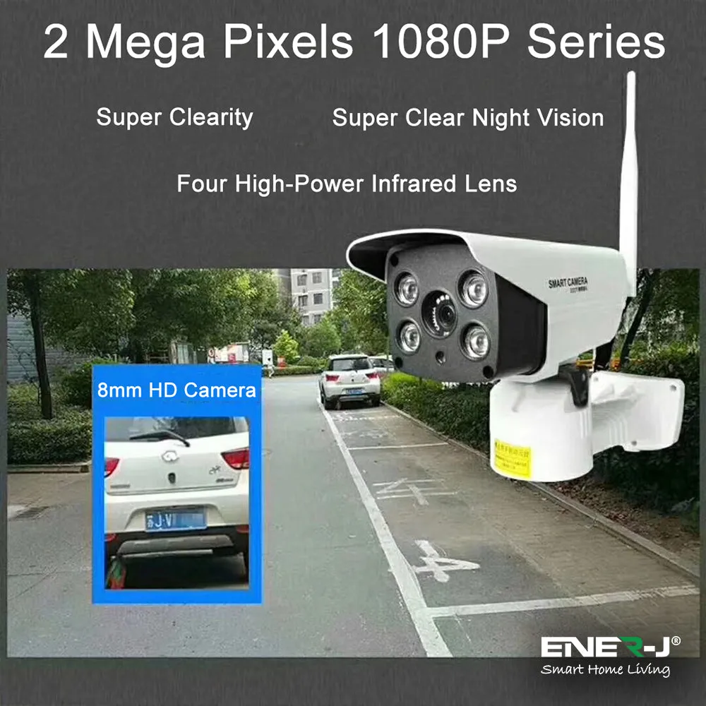Movable Outdoor Wireless WiFi 1080P IP Camera, 255 Degrees Horizontally, 60 Degrees Up and Down