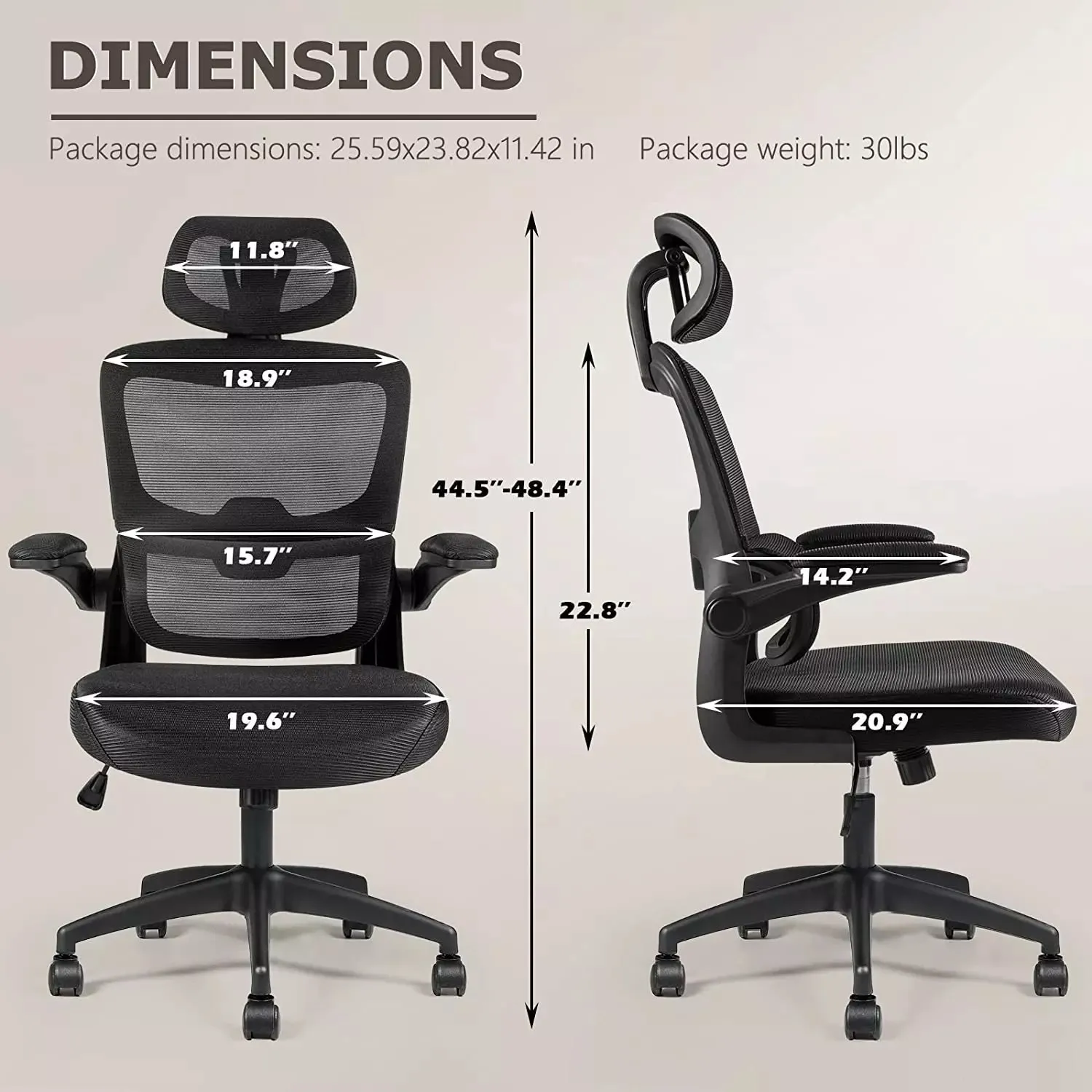 OFIKA Ergonomic Office Chair, High Back Mesh Desk Chair with Adjustable Headrest