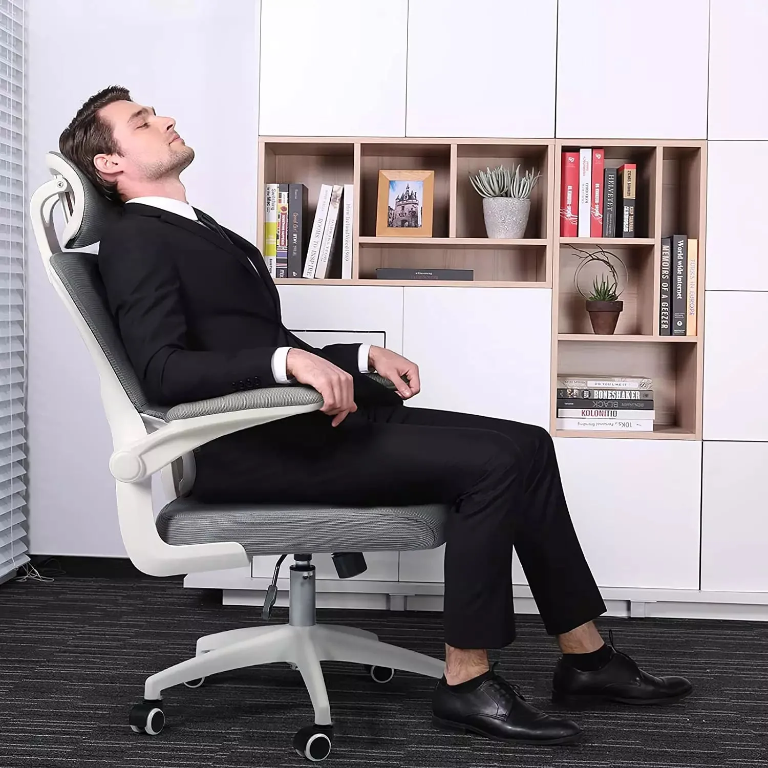 OFIKA Ergonomic Office Chair, High Back Mesh Desk Chair with Adjustable Headrest