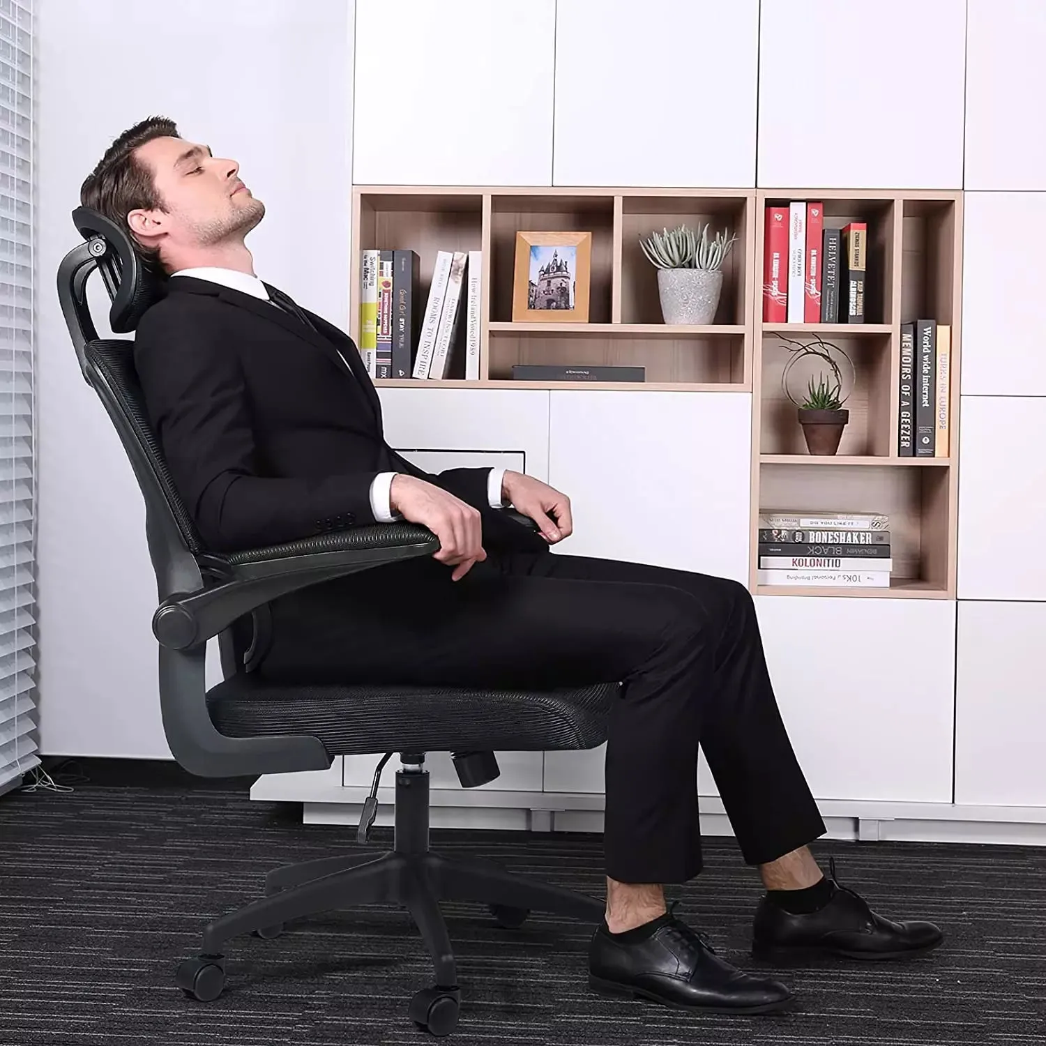 OFIKA Ergonomic Office Chair, High Back Mesh Desk Chair with Adjustable Headrest
