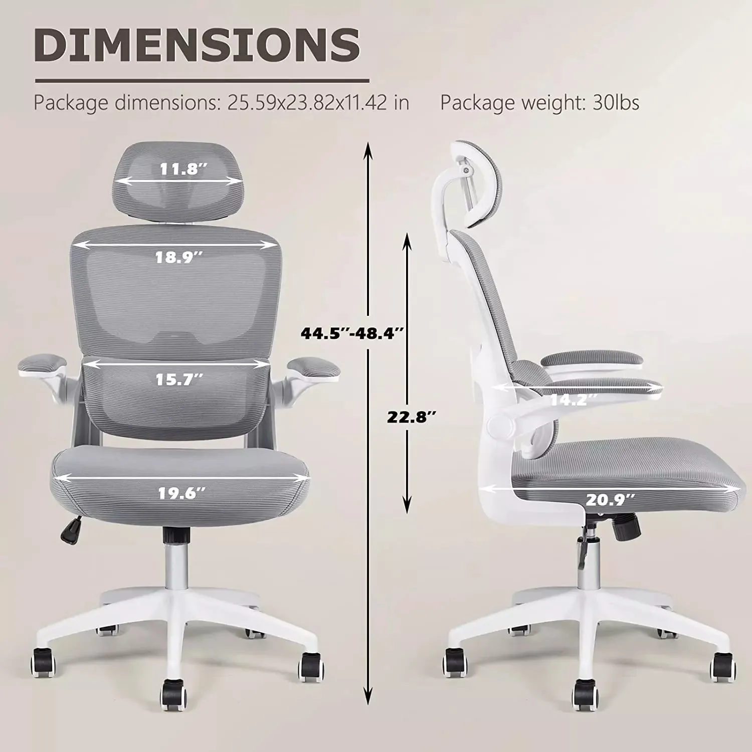 OFIKA Ergonomic Office Chair, High Back Mesh Desk Chair with Adjustable Headrest