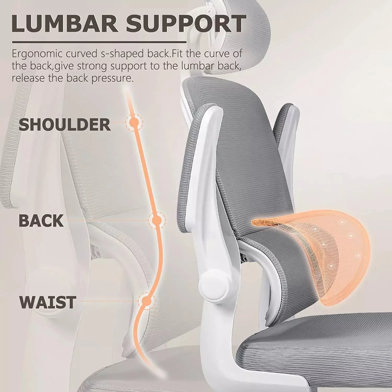 OFIKA Ergonomic Office Chair, High Back Mesh Desk Chair with Adjustable Headrest