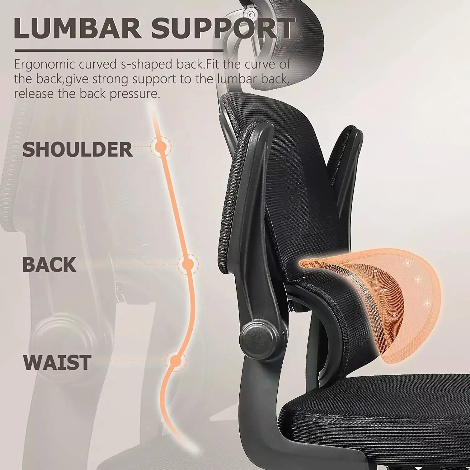 OFIKA Ergonomic Office Chair, High Back Mesh Desk Chair with Adjustable Headrest