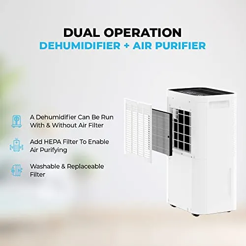 Ometa 20L/25L Dual Dehumidifier Air Purifier with HEPA Filter & IONISER