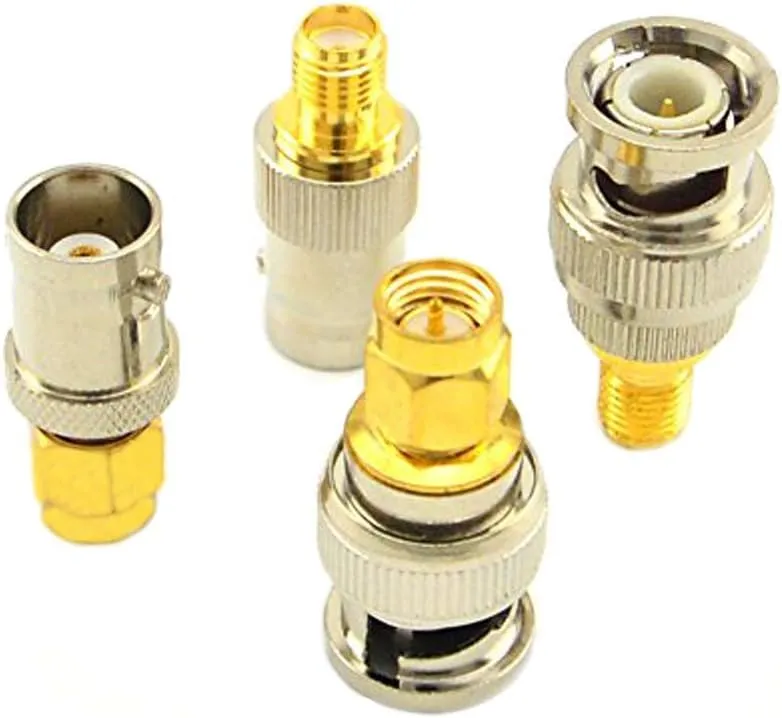 onelinkmore SMA to BNC Adapter Kits for SDR, Handheld Radios, Scanner, Walkie Talkie, Coaxial Adapter, 4 Pieces