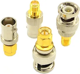 onelinkmore SMA to BNC Adapter Kits for SDR, Handheld Radios, Scanner, Walkie Talkie, Coaxial Adapter, 4 Pieces