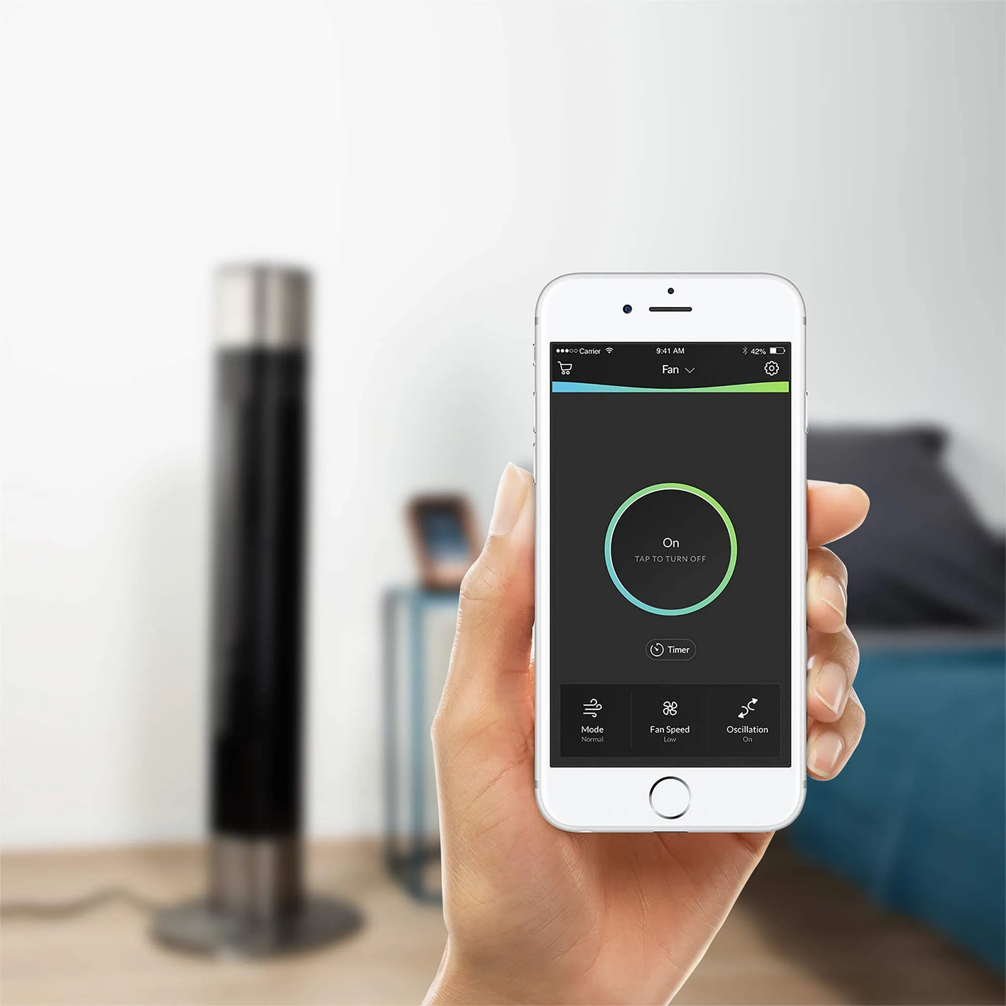 Princess 350000 Smart Tower Fan, Voice Controlled
