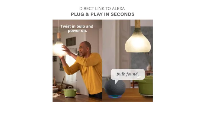 Sengled Alexa Light Bulb, Bluetooth Mesh Smart Light Bulbs, Smart Bulbs That Work with Alexa Only, Dimmable LED Bulb E26 A19, 60W Equivalent Soft White 800LM, Certified for Humans Device