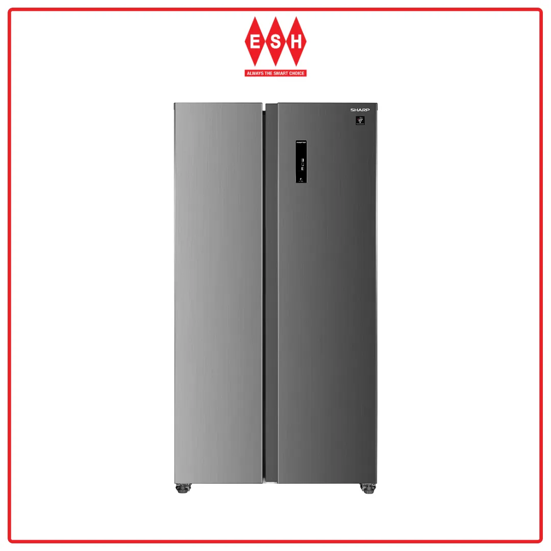 Sharp SJXP6822MS 680L Plasmacluster with Inverter Technology Side By Side Refrigerator