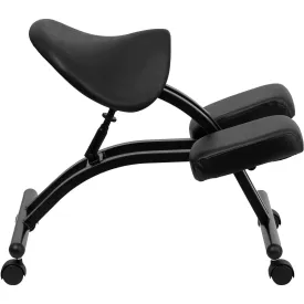 Sit Healthier Ergonomic Kneeling Chair with Black Saddle Seat
