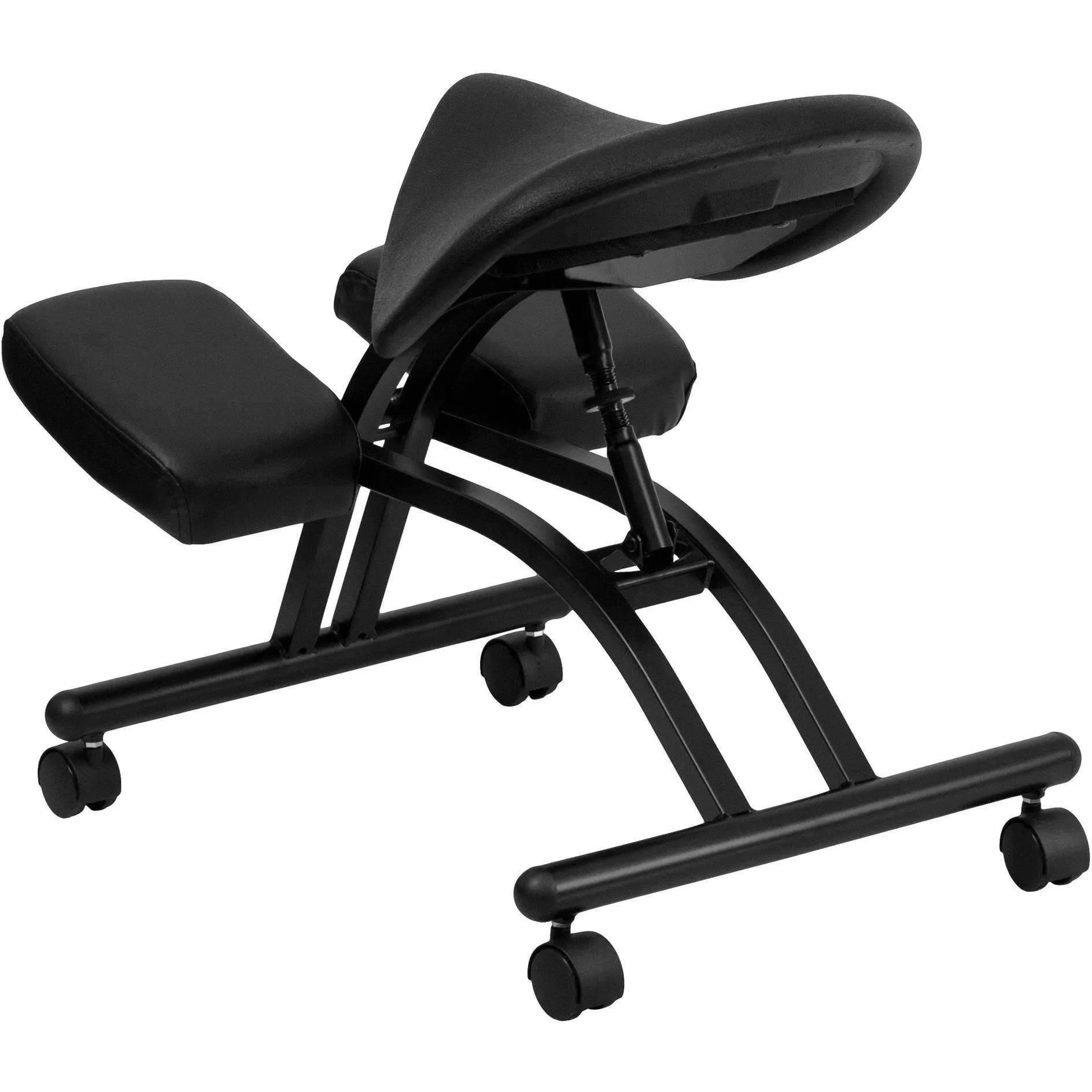 Sit Healthier Ergonomic Kneeling Chair with Black Saddle Seat