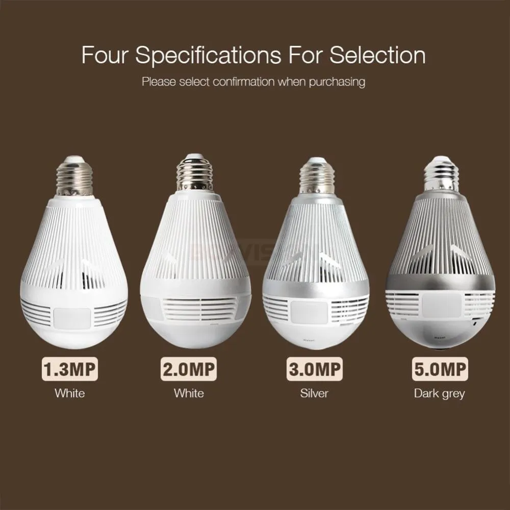 Small Wifi Camera Bulb for Home Security Wireless Camera Bulb
