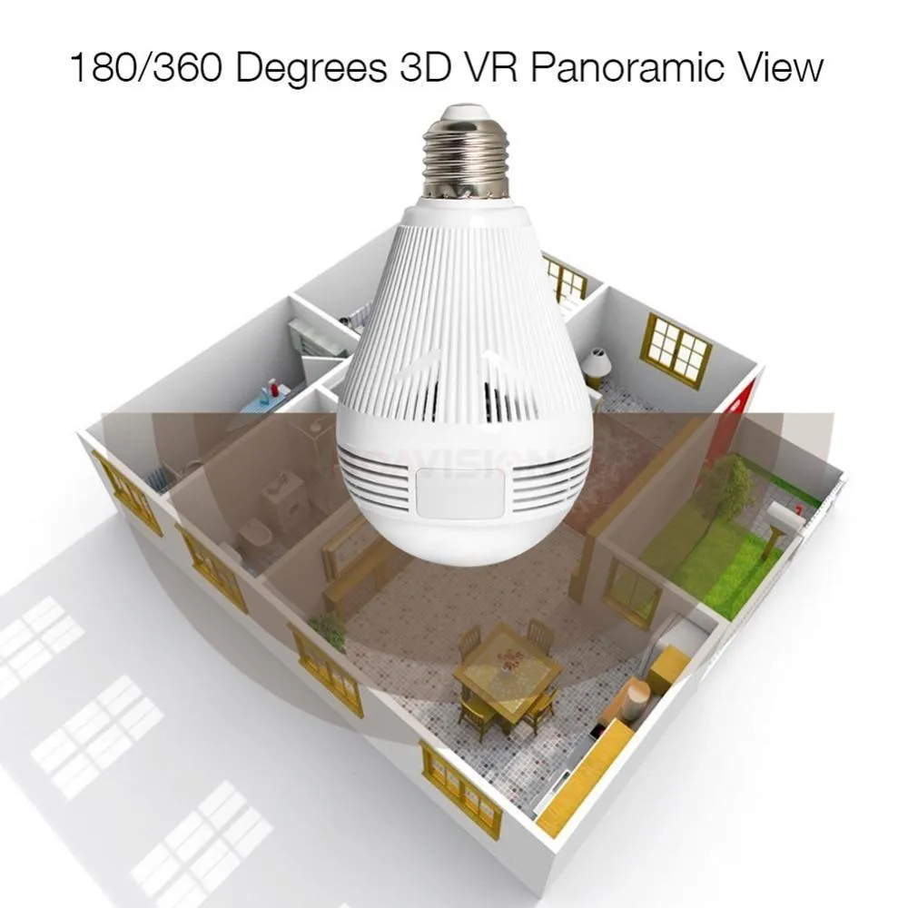 Small Wifi Camera Bulb for Home Security Wireless Camera Bulb