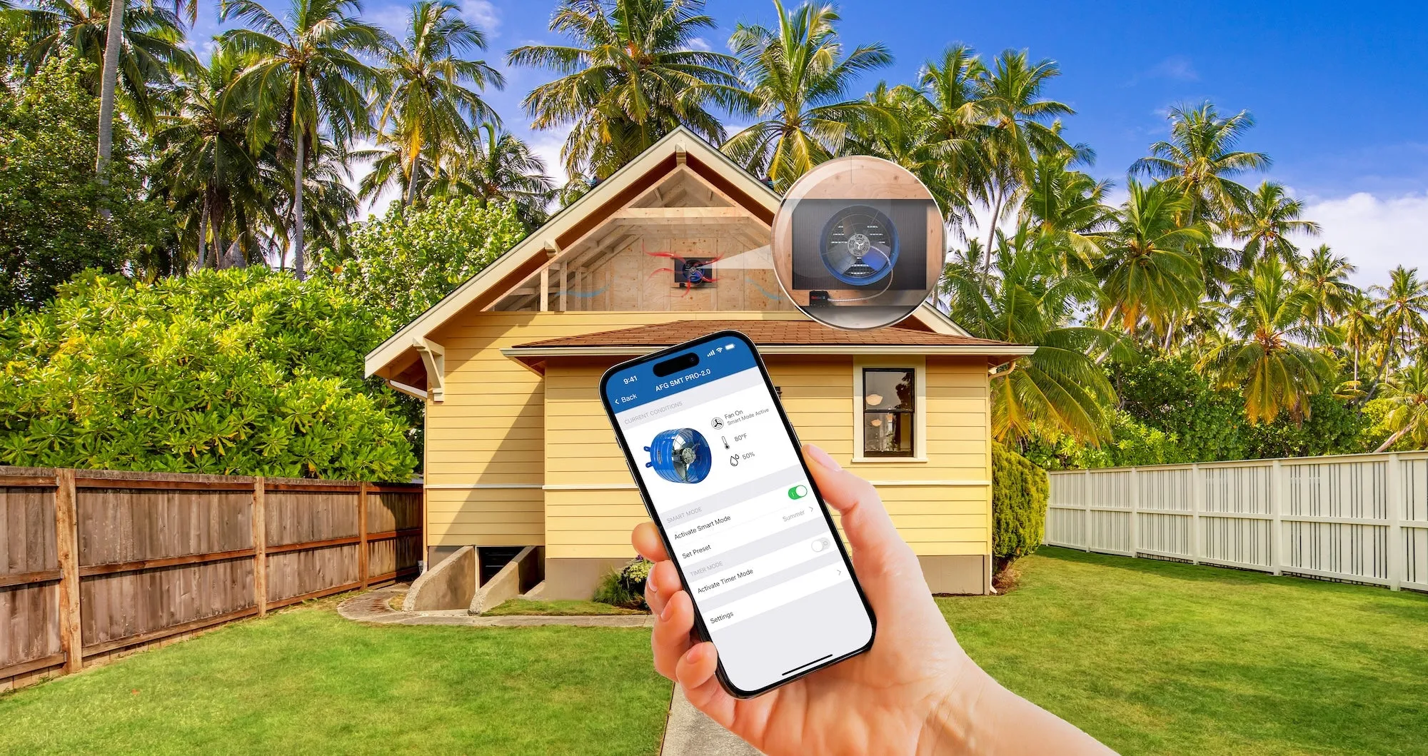 Smart Attic Fan Control with Thermostat and Humidistat and App Control