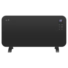 Smart Heater Glass Panel Freestanding or Wall-Mounted Smart Wi-Fi Black 2kW
