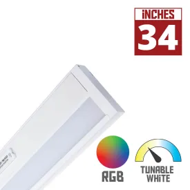 Starfish 34 Inch Smart LED Under Cabinet Light, 1420 Lumens, RGB and Tunable White, 120V