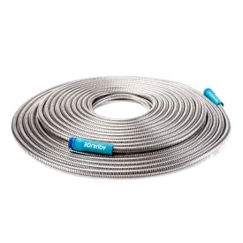 Sun Joe AJSGH100 Heavy-Duty Spiral Constructed Stainless Steel Garden Hose | 100-Feet | 1/2 in. Diameter