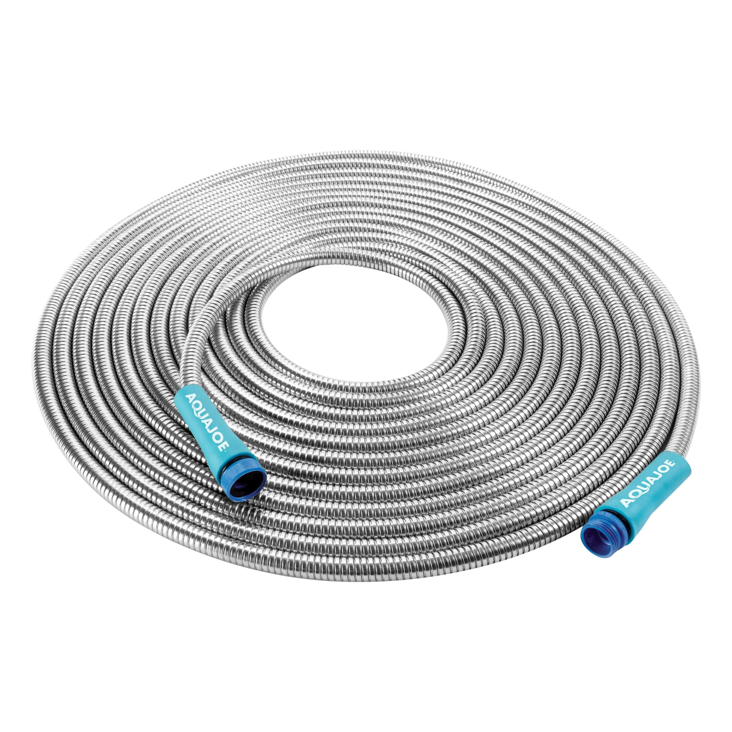Sun Joe AJSGH50 Heavy-Duty Spiral Constructed Stainless Steel Garden Hose | 50-Feet | 1/2 in. Diameter