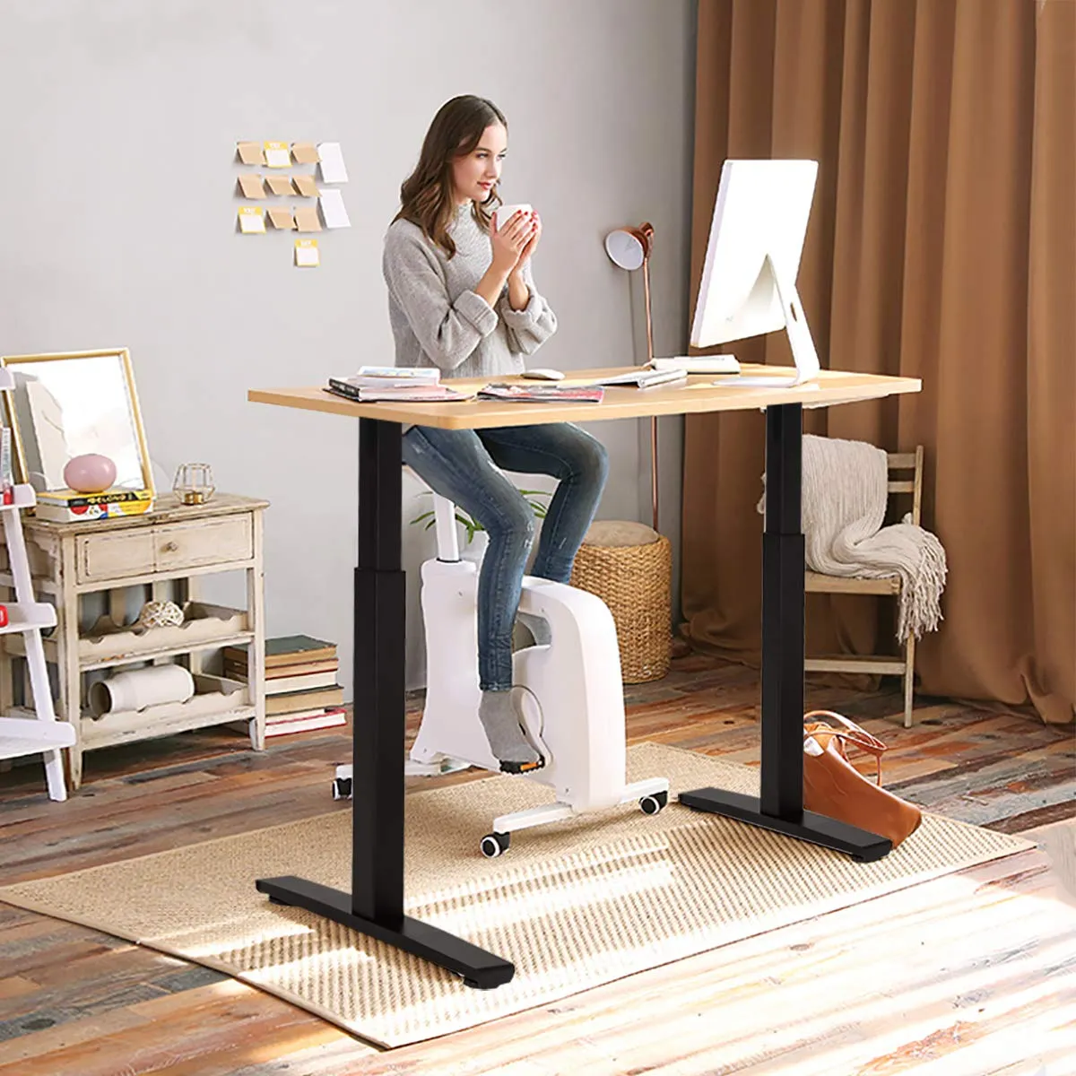Tangkula Dual Motor Electric Standing Desk Frame, Height & Width Adjustable Motorized Sit Stand Desk Base