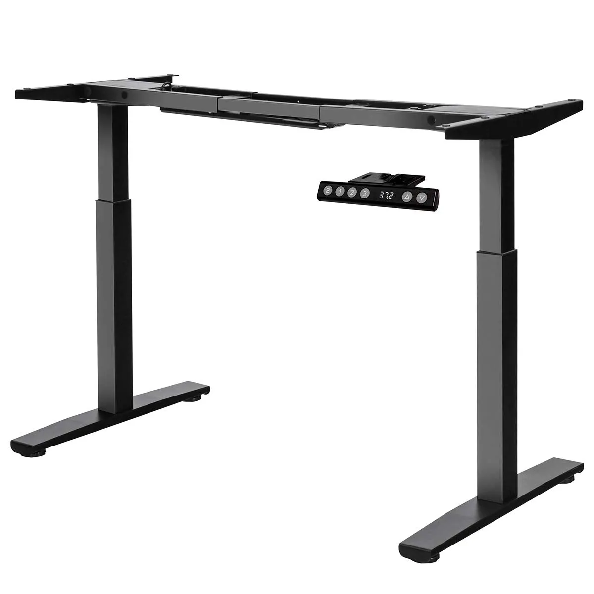 Tangkula Dual Motor Electric Standing Desk Frame, Height & Width Adjustable Motorized Sit Stand Desk Base