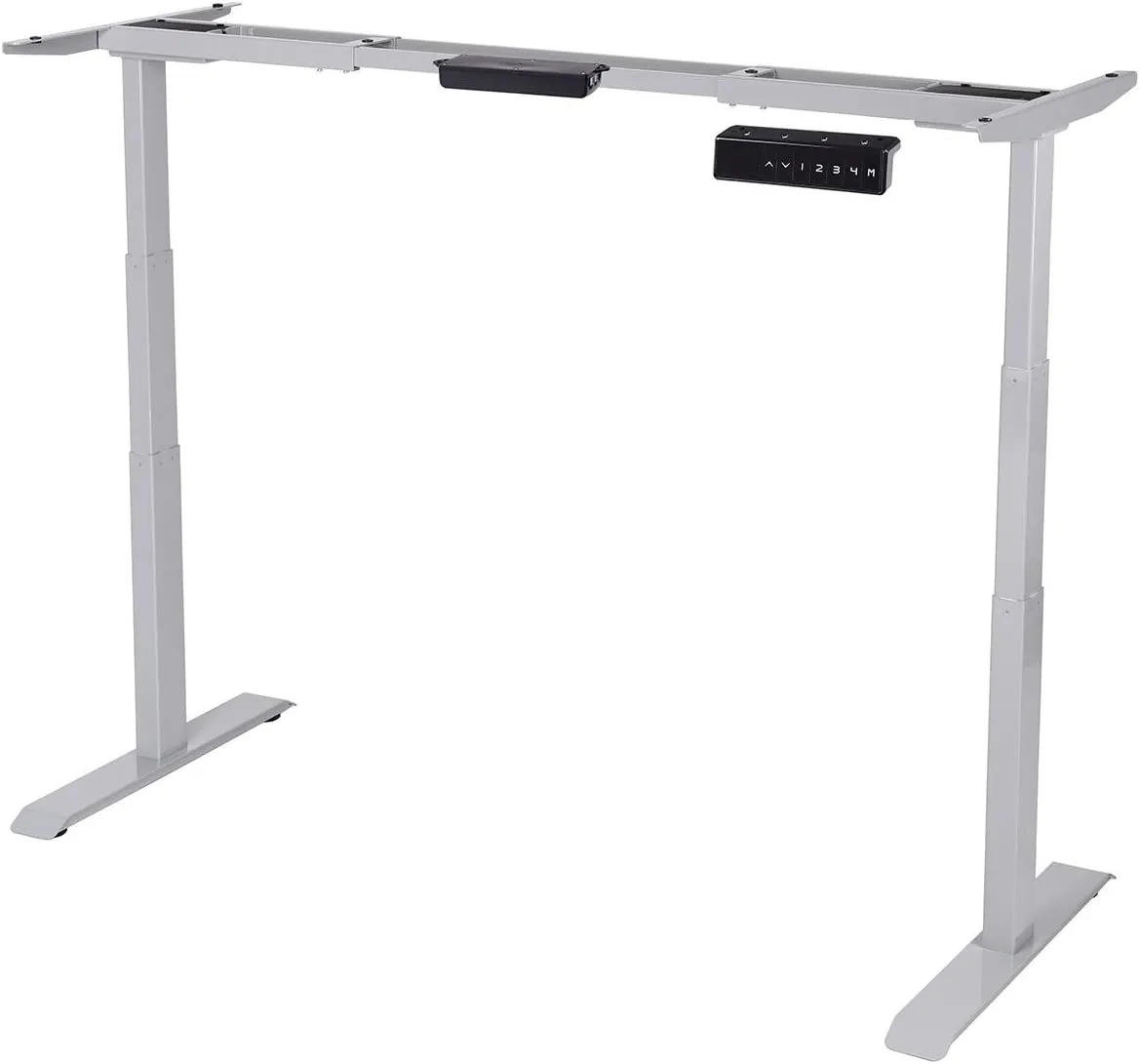 Tangkula Dual Motor Electric Standing Desk Frame, Height & Width Adjustable Motorized Sit Stand Desk Base