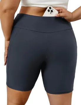Tournesol Women's Plus Size Swim Shorts High Waisted Bathing Suit Bottoms Swimsuit Tankini Board Shorts Bikini with Pocket