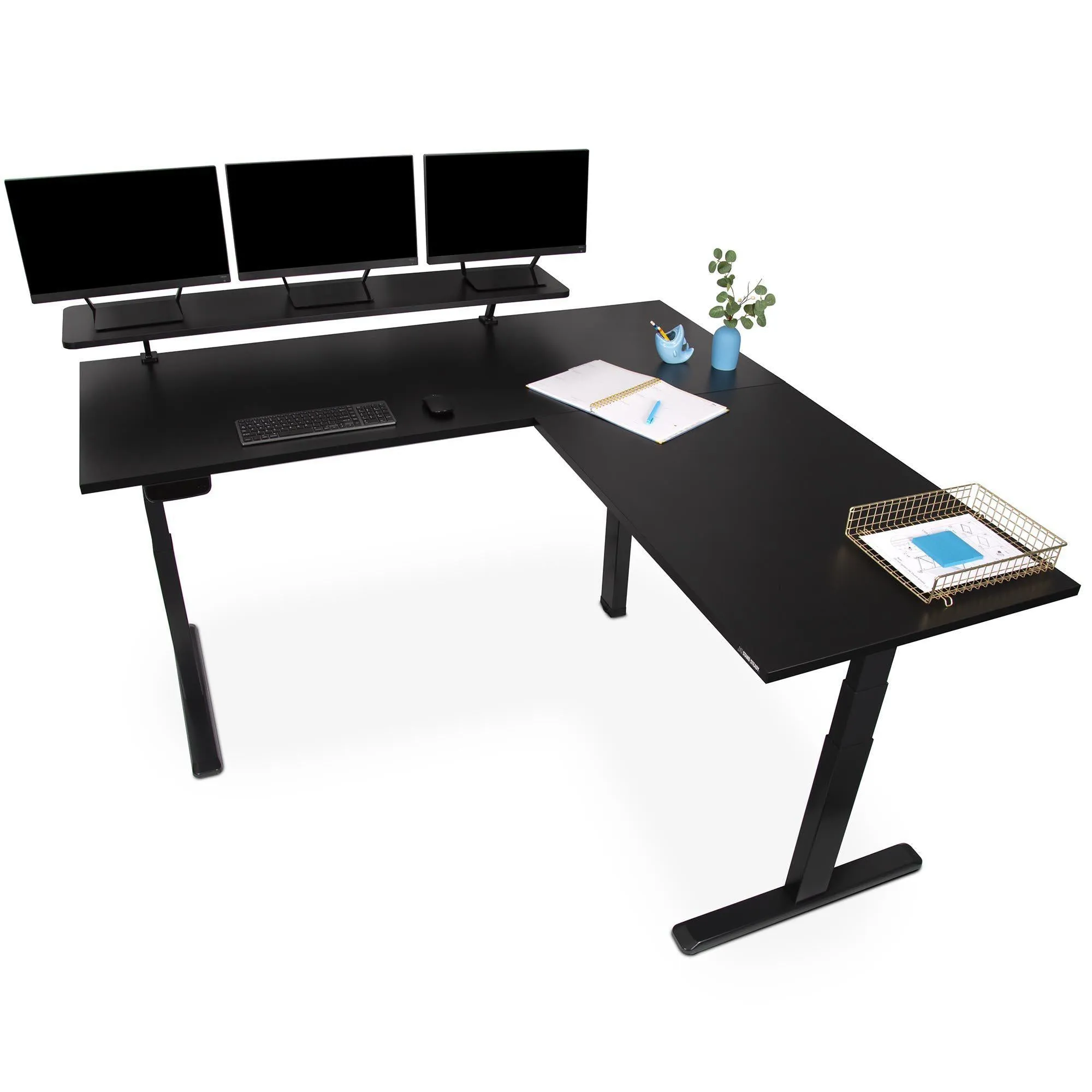 Tranzendesk Power Electric L-Shaped Standing Desk