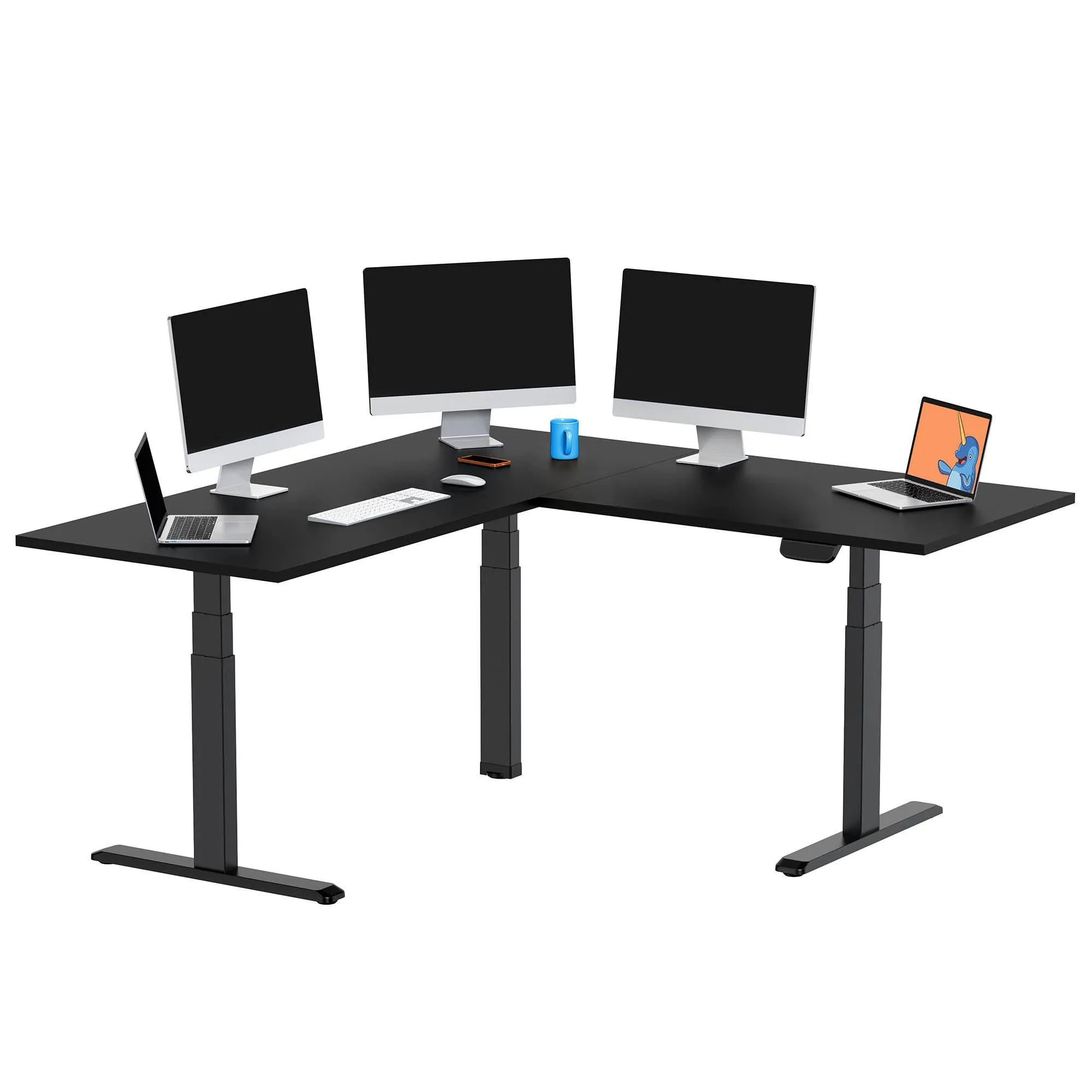 Tranzendesk Power Electric L-Shaped Standing Desk