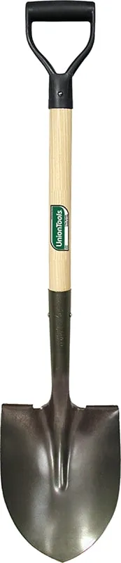 UnionTools 43106 Digging Shovel, 8-1/2 in W Blade, Carbon Steel Blade, Hardwood Handle, D-Shaped Handle, 28 in L Handle :EA: QUANTITY: 1