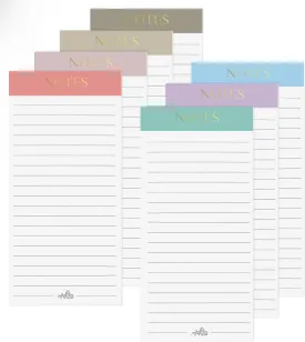 Utron 7 Pack Magnetic Notepads for Refrigerator, Morandi Color Magnetic Grocery List Pad for Fridge, Full Magnet Back Shopping Lists, 30 Sheets Per Note Pads