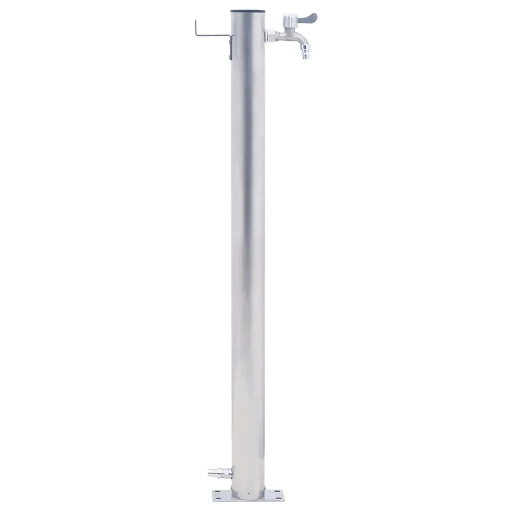 vidaXL Garden Water Column 60 cm Stainless Steel Round