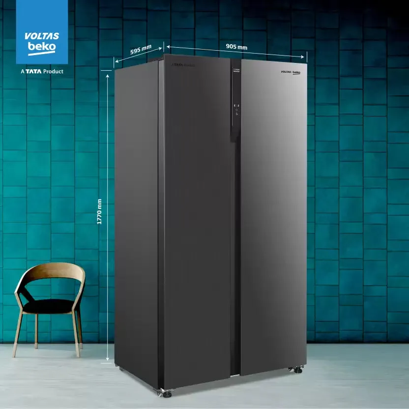 Voltas Beko RSB585XPE 563L Side by Side Refrigerator (Inox Look)