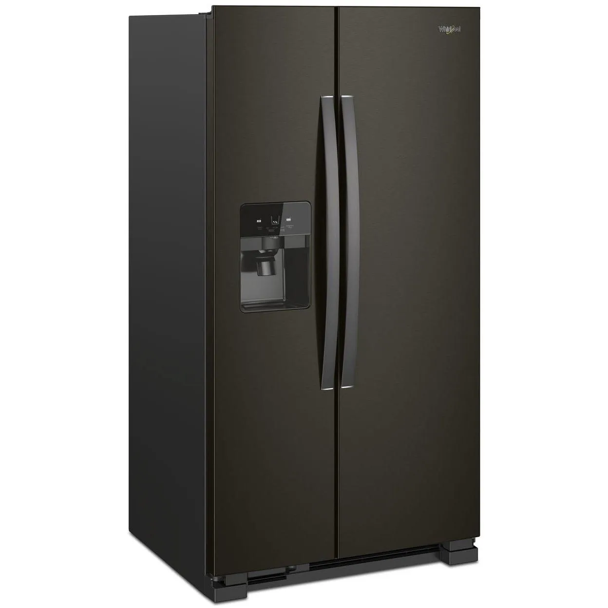 Whirlpool 36-inch, 24.5 cu. ft. Side-by-Side Freestanding Refrigerator with Exterior Ice and Water Dispenser with EveryDrop™ Water Filtration WRS555SIHV